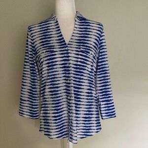 J. McLaughlin Brynn Lyford Ink Stripe Button Front Shirt